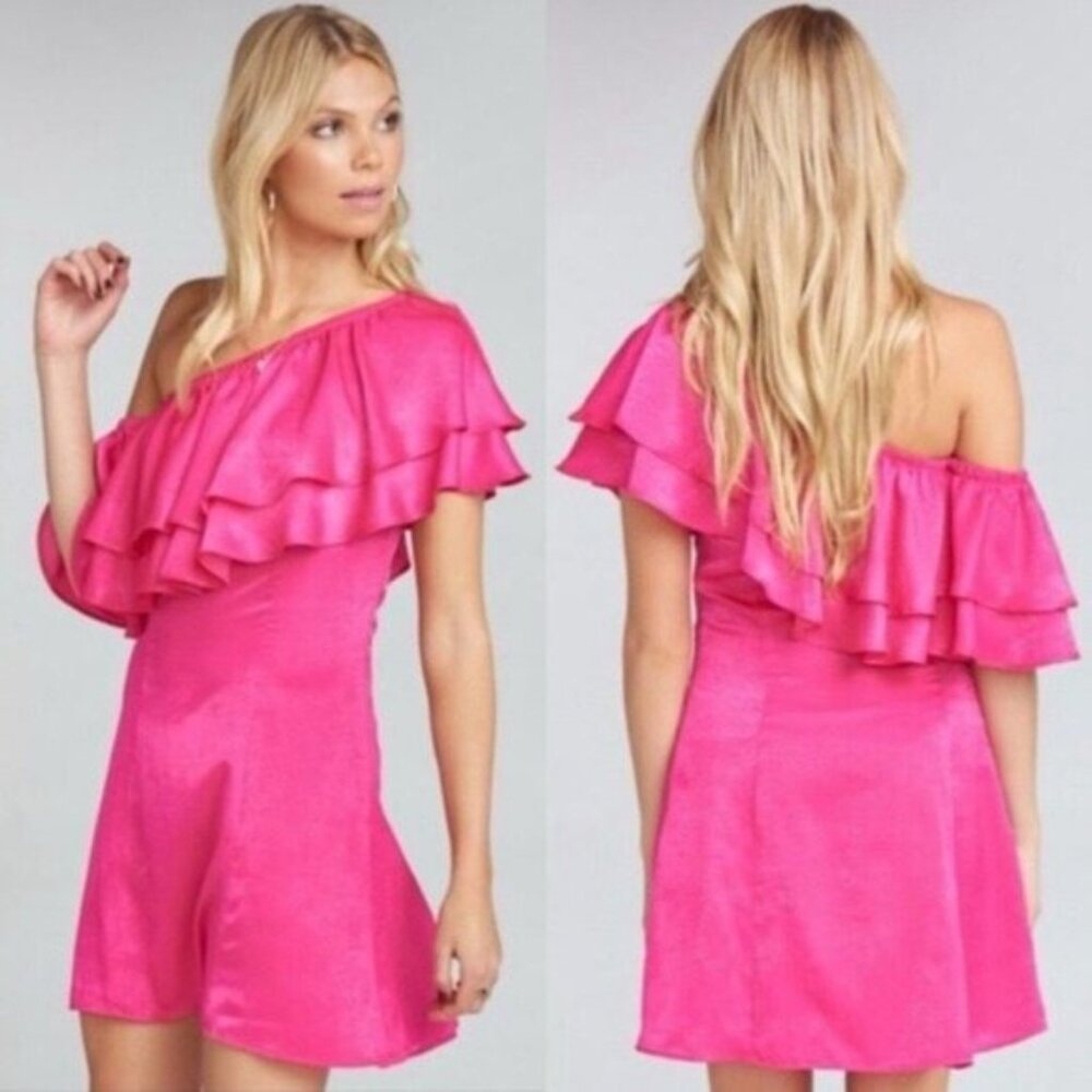 Show Me Your MuMu Pink Ruffle Mini Dress